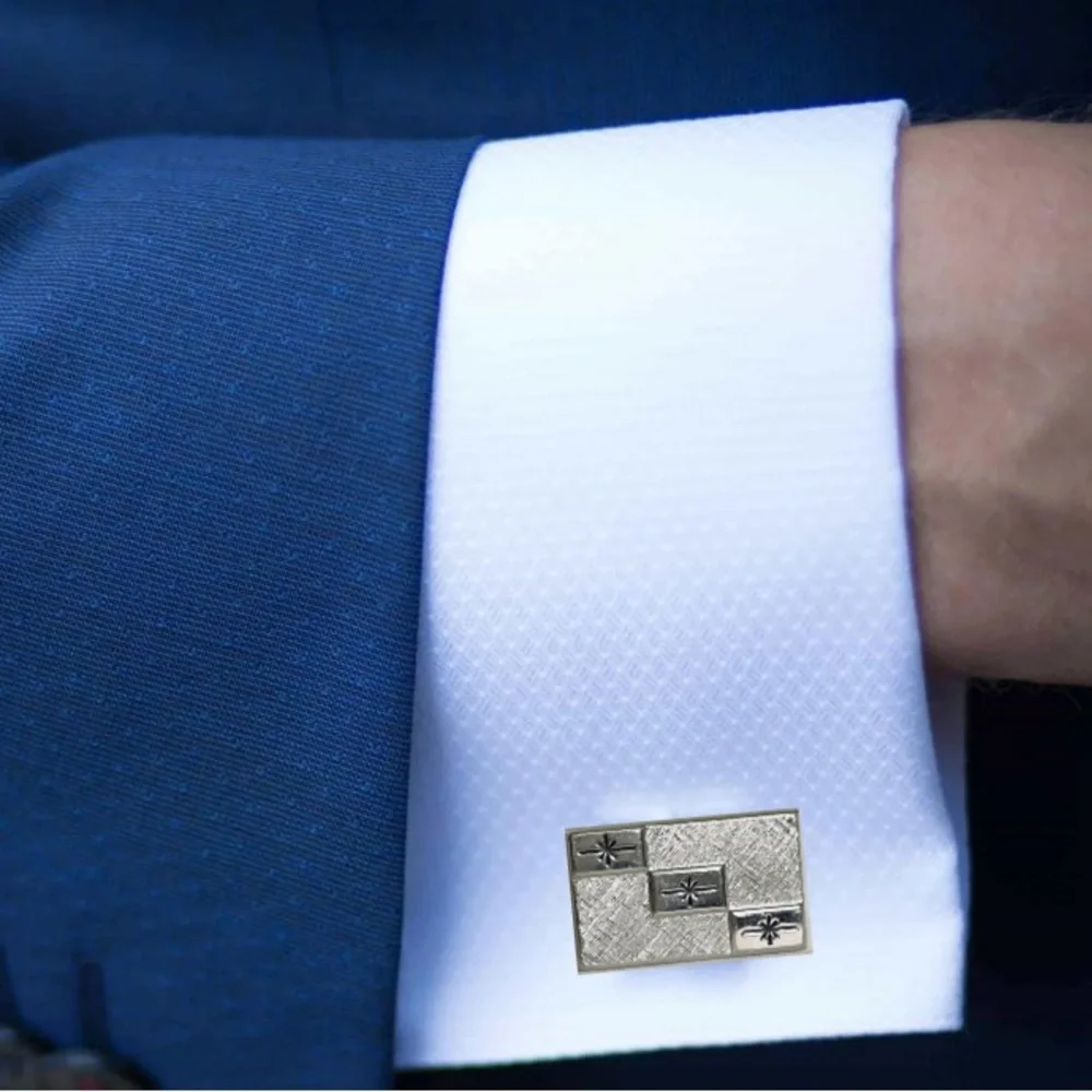 Vintage Swank Sleeve cufflink and tie clip (3 pieces)
